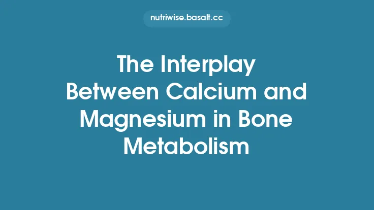 The Interplay Between Calcium and Magnesium in Bone Metabolism Thumbnail