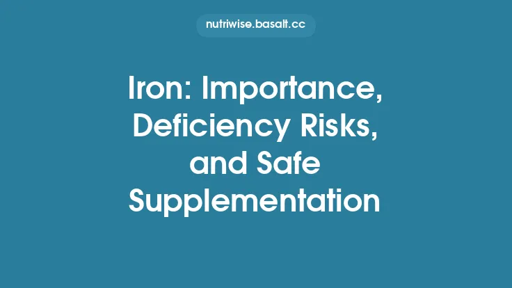 Iron: Importance, Deficiency Risks, and Safe Supplementation Thumbnail
