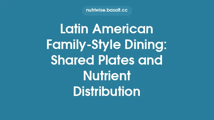 Latin American Family-Style Dining: Shared Plates and Nutrient Distribution Thumbnail