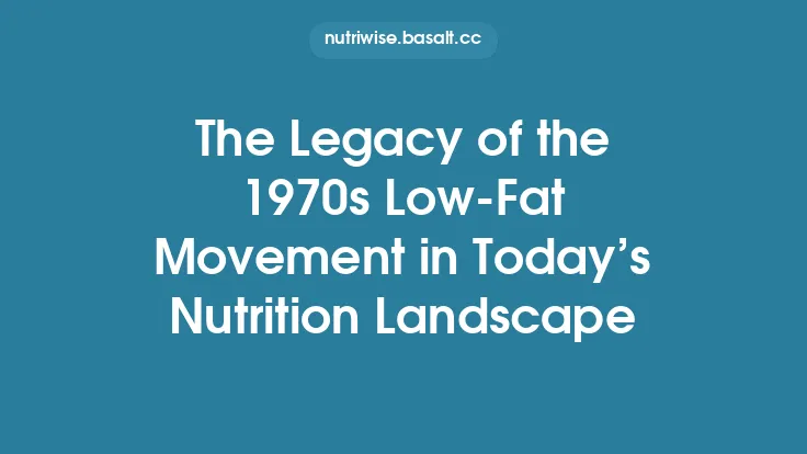 The Legacy of the 1970s Low‑Fat Movement in Today’s Nutrition Landscape Thumbnail