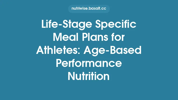 Life‑Stage Specific Meal Plans for Athletes: Age‑Based Performance Nutrition Thumbnail