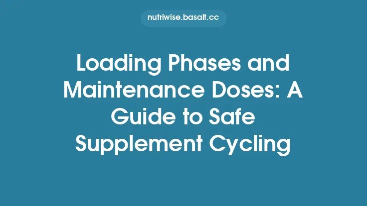 Loading Phases and Maintenance Doses: A Guide to Safe Supplement Cycling Thumbnail