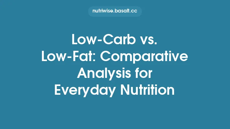 Low‑Carb vs. Low‑Fat: Comparative Analysis for Everyday Nutrition Thumbnail