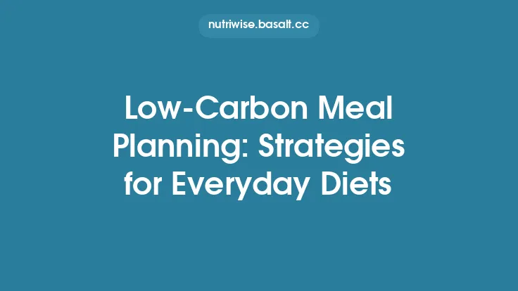 Low‑Carbon Meal Planning: Strategies for Everyday Diets Thumbnail