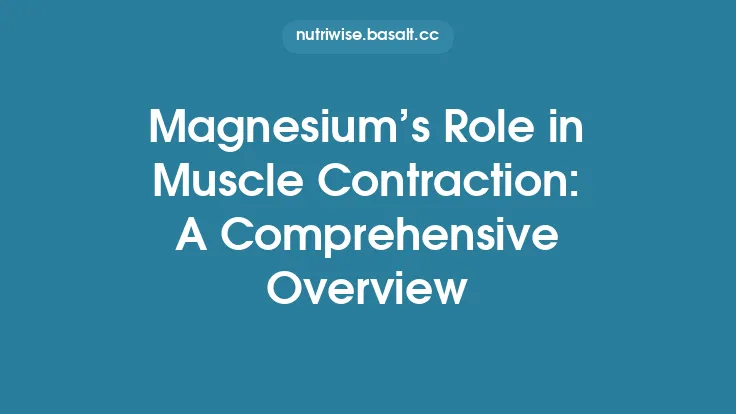 Magnesium’s Role in Muscle Contraction: A Comprehensive Overview Thumbnail