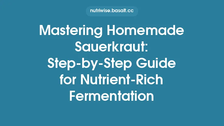 Mastering Homemade Sauerkraut: Step-by-Step Guide for Nutrient-Rich Fermentation Thumbnail