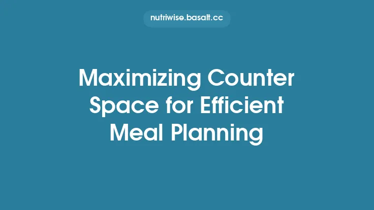 Maximizing Counter Space for Efficient Meal Planning Thumbnail