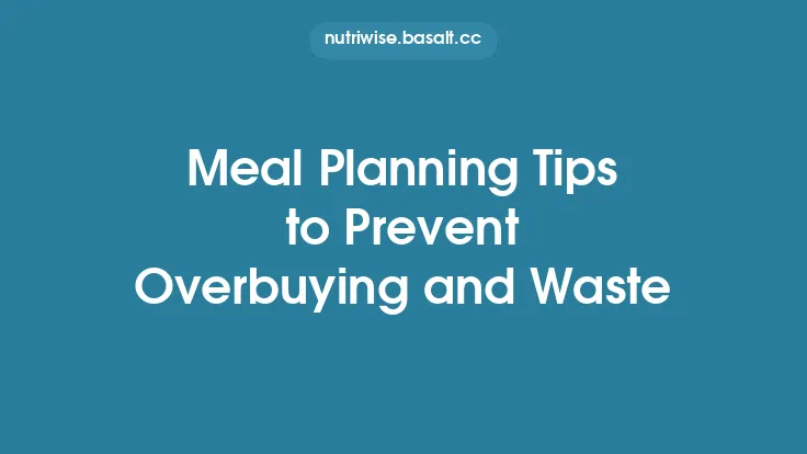 Meal Planning Tips to Prevent Overbuying and Waste Thumbnail
