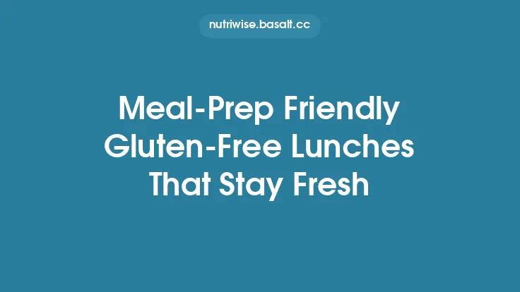 Meal‑Prep Friendly Gluten‑Free Lunches That Stay Fresh Thumbnail