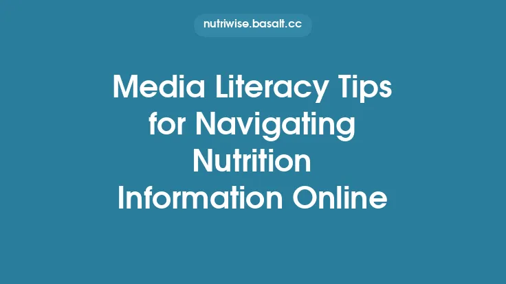 Media Literacy Tips for Navigating Nutrition Information Online Thumbnail