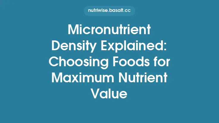 Micronutrient Density Explained: Choosing Foods for Maximum Nutrient Value Thumbnail