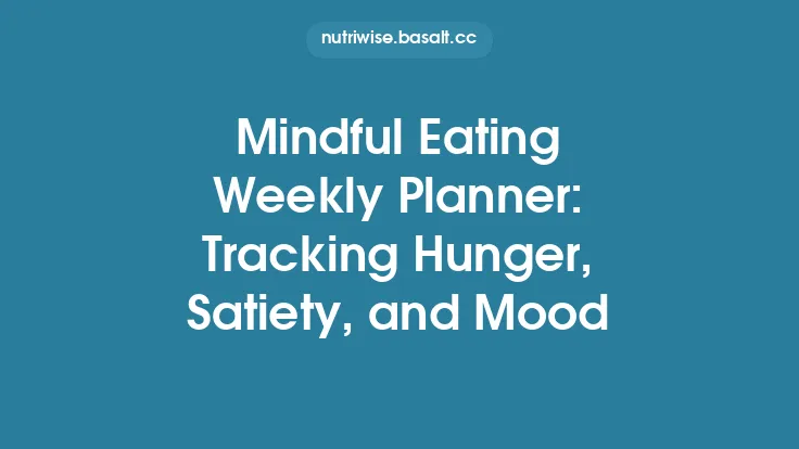 Mindful Eating Weekly Planner: Tracking Hunger, Satiety, and Mood Thumbnail