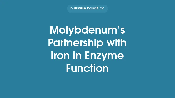 Molybdenum’s Partnership with Iron in Enzyme Function Thumbnail