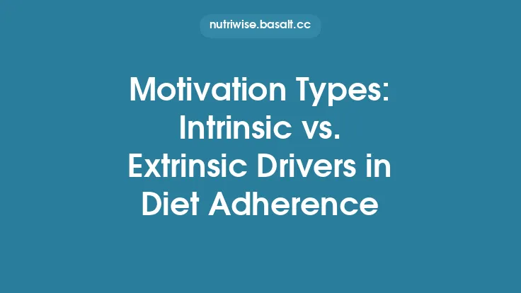 Motivation Types: Intrinsic vs. Extrinsic Drivers in Diet Adherence Thumbnail