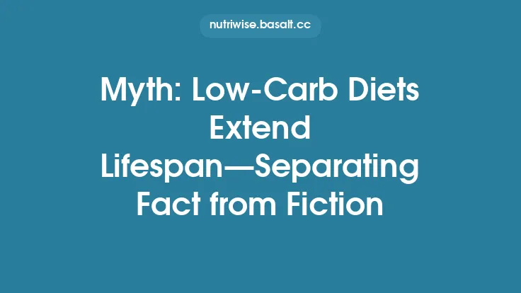 Myth: Low‑Carb Diets Extend Lifespan—Separating Fact from Fiction Thumbnail