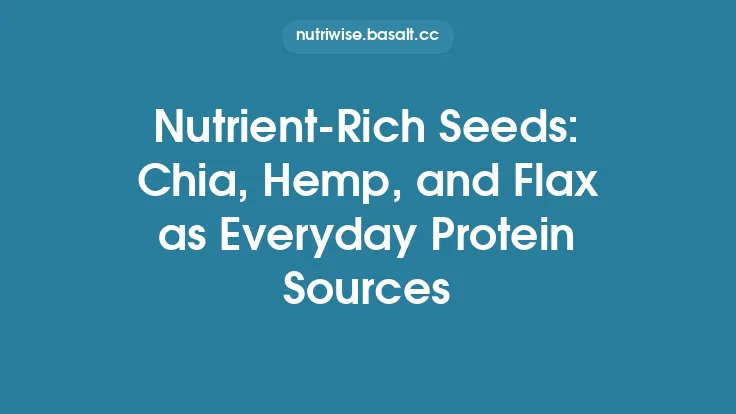 Nutrient‑Rich Seeds: Chia, Hemp, and Flax as Everyday Protein Sources Thumbnail