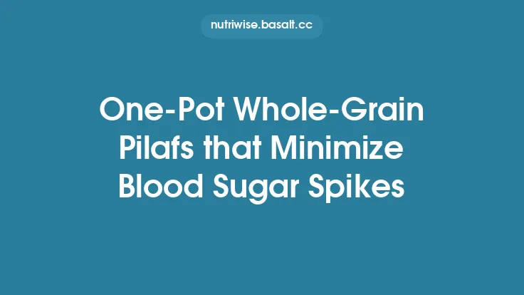 One‑Pot Whole‑Grain Pilafs that Minimize Blood Sugar Spikes Thumbnail