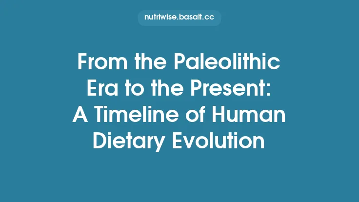 From the Paleolithic Era to the Present: A Timeline of Human Dietary Evolution Thumbnail