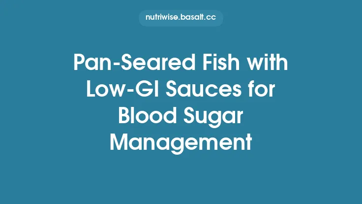 Pan‑Seared Fish with Low‑GI Sauces for Blood Sugar Management Thumbnail