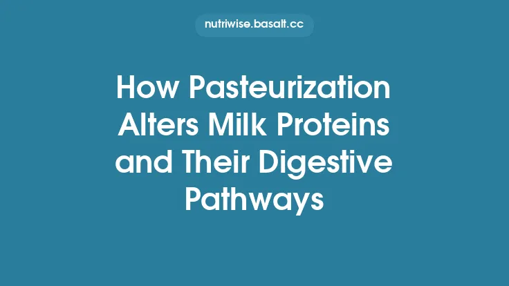 How Pasteurization Alters Milk Proteins and Their Digestive Pathways Thumbnail