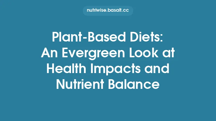 Plant‑Based Diets: An Evergreen Look at Health Impacts and Nutrient Balance Thumbnail