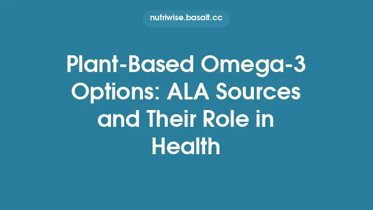 Plant‑Based Omega‑3 Options: ALA Sources and Their Role in Health Thumbnail