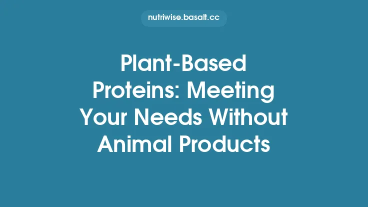 Plant-Based Proteins: Meeting Your Needs Without Animal Products Thumbnail