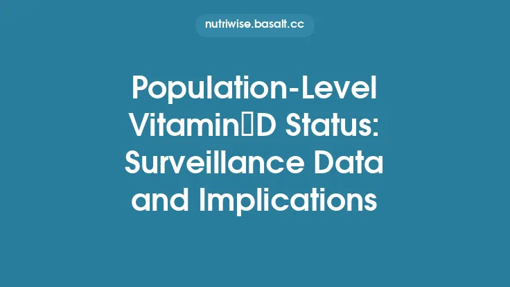 Population-Level Vitamin D Status: Surveillance Data and Implications Thumbnail
