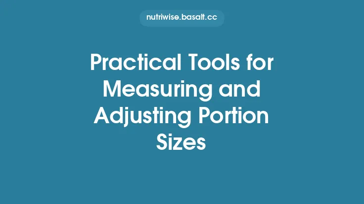 Practical Tools for Measuring and Adjusting Portion Sizes Thumbnail