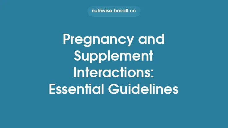 Pregnancy and Supplement Interactions: Essential Guidelines Thumbnail