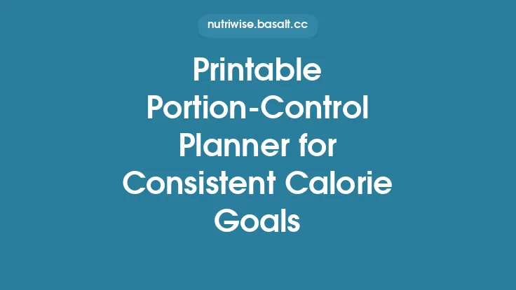 Printable Portion‑Control Planner for Consistent Calorie Goals Thumbnail