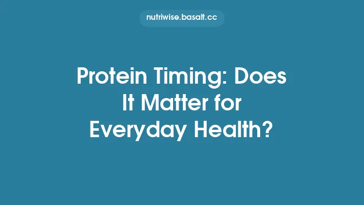 Protein Timing: Does It Matter for Everyday Health? Thumbnail