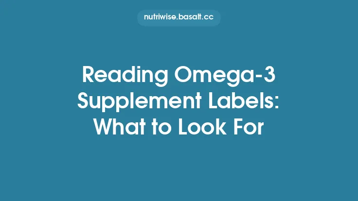 Reading Omega‑3 Supplement Labels: What to Look For Thumbnail
