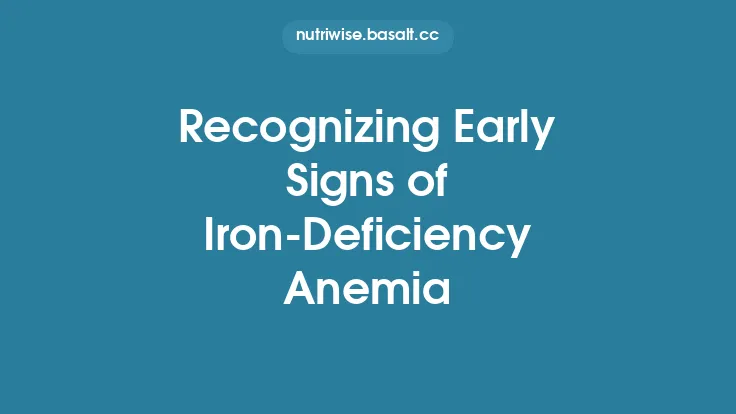 Recognizing Early Signs of Iron‑Deficiency Anemia Thumbnail