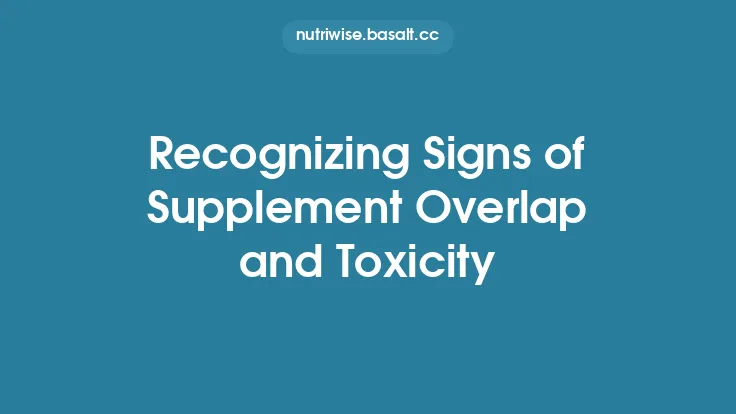 Recognizing Signs of Supplement Overlap and Toxicity Thumbnail