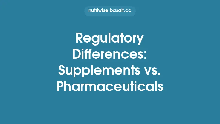 Regulatory Differences: Supplements vs. Pharmaceuticals Thumbnail