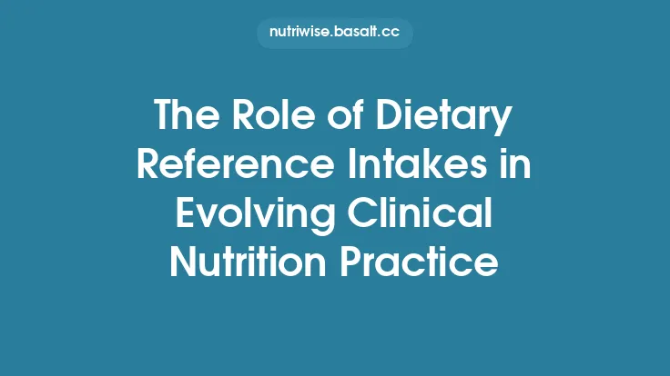 The Role of Dietary Reference Intakes in Evolving Clinical Nutrition Practice Thumbnail