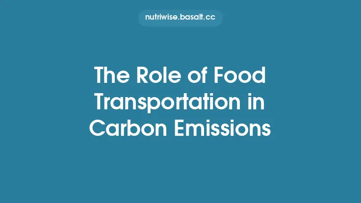 The Role of Food Transportation in Carbon Emissions Thumbnail