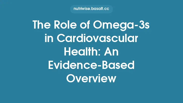 The Role of Omega‑3s in Cardiovascular Health: An Evidence‑Based Overview Thumbnail