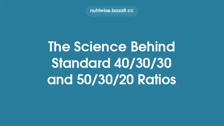 The Science Behind Standard 40/30/30 and 50/30/20 Ratios Thumbnail