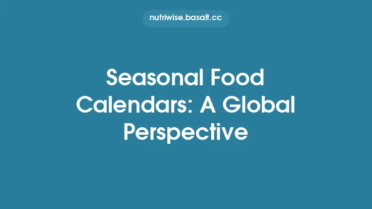Seasonal Food Calendars: A Global Perspective Thumbnail