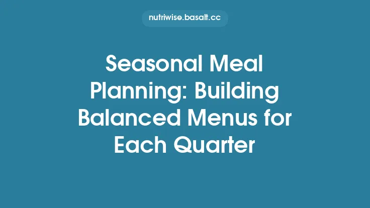 Seasonal Meal Planning: Building Balanced Menus for Each Quarter Thumbnail
