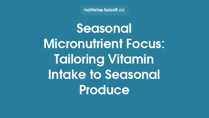 Seasonal Micronutrient Focus: Tailoring Vitamin Intake to Seasonal Produce Thumbnail
