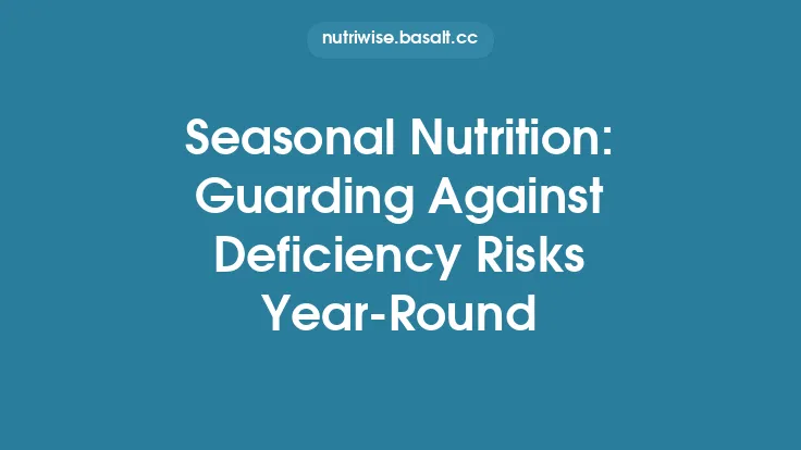 Seasonal Nutrition: Guarding Against Deficiency Risks Year‑Round Thumbnail