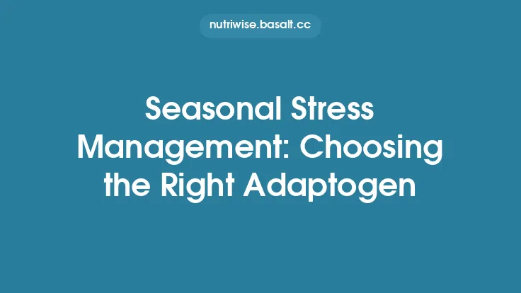 Seasonal Stress Management: Choosing the Right Adaptogen Thumbnail