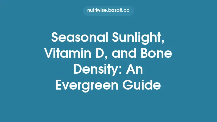 Seasonal Sunlight, Vitamin D, and Bone Density: An Evergreen Guide Thumbnail