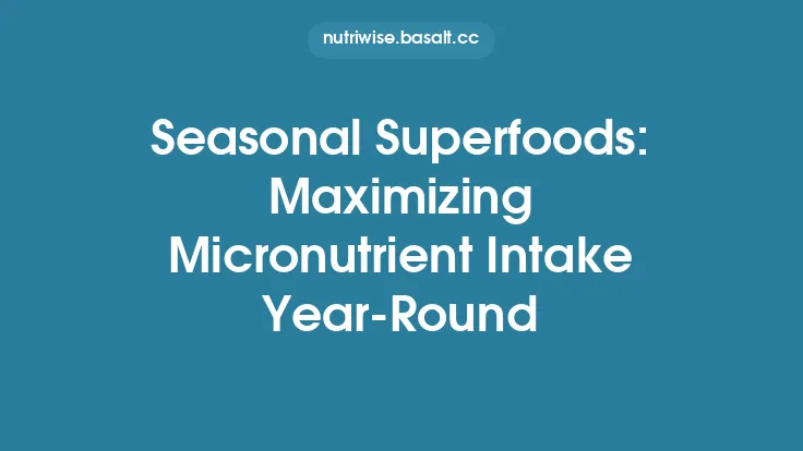 Seasonal Superfoods: Maximizing Micronutrient Intake Year‑Round Thumbnail