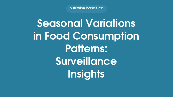 Seasonal Variations in Food Consumption Patterns: Surveillance Insights Thumbnail