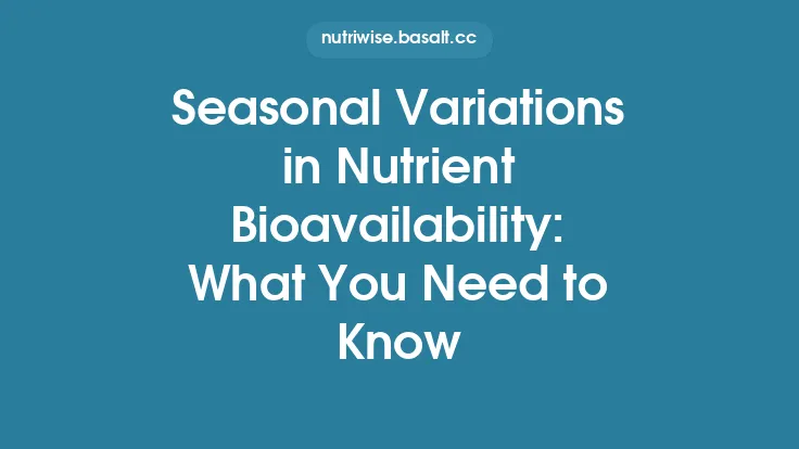 Seasonal Variations in Nutrient Bioavailability: What You Need to Know Thumbnail