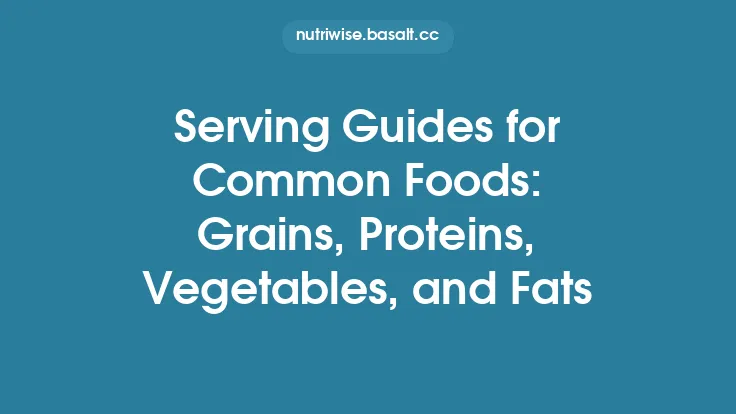 Serving Guides for Common Foods: Grains, Proteins, Vegetables, and Fats Thumbnail